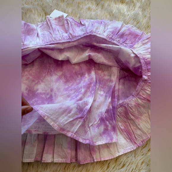 NWT Generation Love Athena Lilac Tie-dye Ruffled Mini Skirt, Size XS - Picture 5 of 6